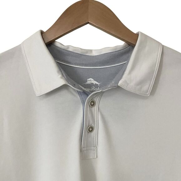 Tommy Bahama Mens Size XXL White Polo Shirt Short Sleeve - Picture 5 of 10